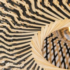 Orientalische Deckenlampe schwarzer Bambus 50 cm - Ostrava