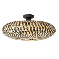 Orientalische Deckenlampe schwarzer Bambus 50 cm - Ostrava