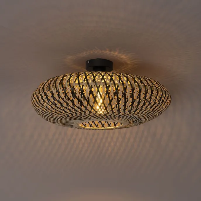 Orientalische Deckenlampe schwarzer Bambus 50 cm - Ostrava