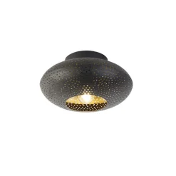 Orientalische Deckenlampe schwarz mit Gold 25 cm - Radiance