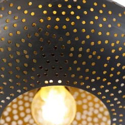 Orientalische Deckenlampe schwarz mit Gold 25 cm - Radiance