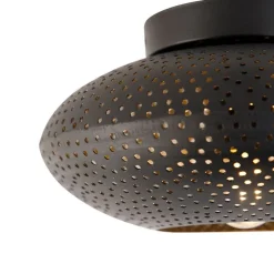 Orientalische Deckenlampe schwarz mit Gold 25 cm - Radiance