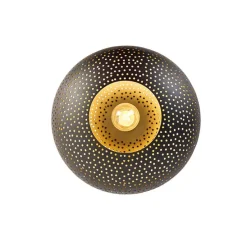 Orientalische Deckenlampe schwarz mit Gold 25 cm - Radiance