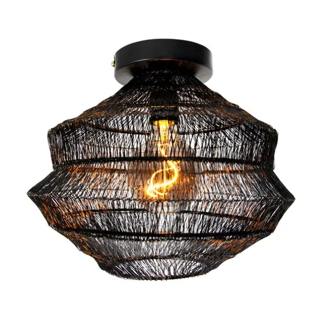 Orientalische Deckenlampe schwarz 25 cm - Vadi