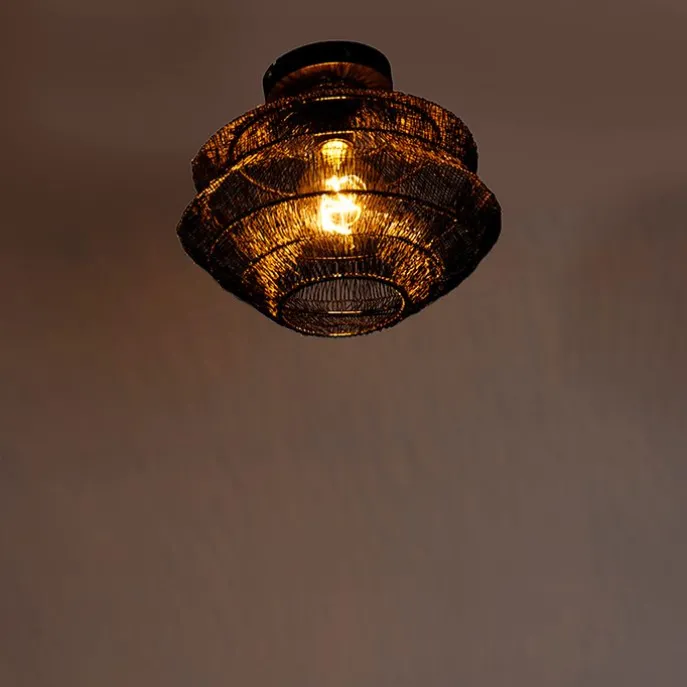 Orientalische Deckenlampe schwarz 25 cm - Vadi
