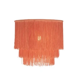 Orientalische Deckenlampe goldrosa Schirm mit Fransen - Franxa