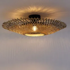 Orientalische Deckenlampe Rattan 50 cm - Rina