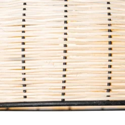 Orientalische Deckenlampe schwarz mit Rattan 25 cm - Emir