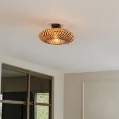 Orientalische Deckenlampe schwarzer Bambus 40 cm - Ostrava