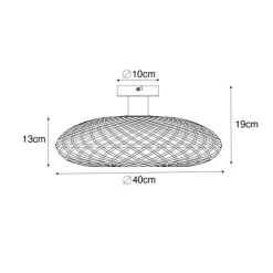 Orientalische Deckenlampe Bambus 40 cm - Ostrava