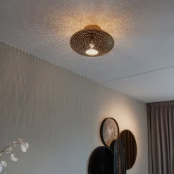 Orientalische Deckenlampe schwarz mit Gold 40 cm - Radiance