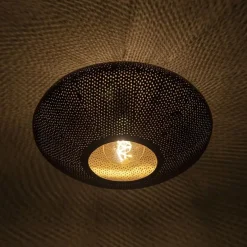 Orientalische Deckenlampe schwarz mit Gold 40 cm - Radiance