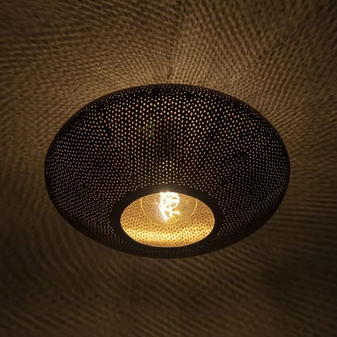 Orientalische Deckenlampe schwarz mit Gold 40 cm - Radiance