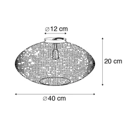 Orientalische Deckenlampe schwarz mit Gold 40 cm - Radiance
