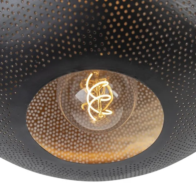 Orientalische Deckenlampe schwarz mit Gold 40 cm - Radiance