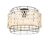 Orientalische Deckenlampe schwarz mit Bambus - Irena