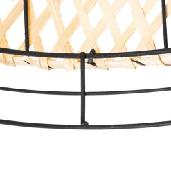 Orientalische Deckenlampe schwarz mit Bambus - Irena