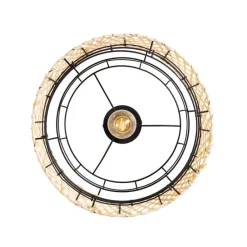 Orientalische Deckenlampe schwarz mit Bambus - Irena