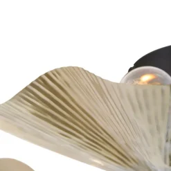 Orientalische Deckenleuchte aus Messing mit schwarzem 3-Licht - Louka