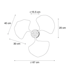 Orientalische Deckenleuchte aus Messing mit schwarzem 3-Licht - Louka