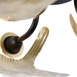 Orientalische Deckenleuchte aus Messing mit schwarzem 3-Licht - Louka