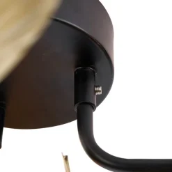 Orientalische Deckenleuchte aus Messing mit schwarzem 3-Licht - Louka