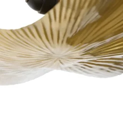 Orientalische Deckenleuchte aus Messing mit schwarzem 3-Licht - Louka