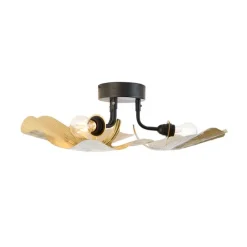 Orientalische Deckenleuchte aus Messing mit schwarzem 3-Licht - Louka