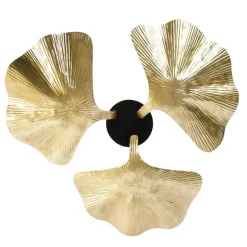 Orientalische Deckenleuchte aus Messing mit schwarzem 3-Licht - Louka