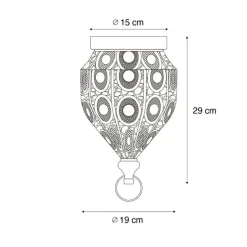 Orientalische Deckenleuchte Gold 19 cm - Mowgli