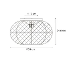 Orientalische Deckenleuchte Braun - Rob