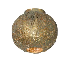 Orientalische Deckenleuchte Gold mit Grün 28,5 cm - Baloo