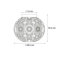 Orientalische Deckenleuchte Gold mit Grün 28,5 cm - Baloo