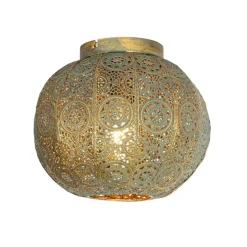 Orientalische Deckenleuchte Gold mit Grün 28,5 cm - Baloo