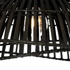 Orientalische Deckenleuchte aus schwarzem Bambus 62 cm - Pua