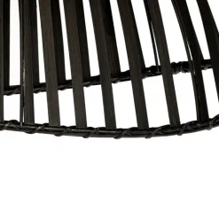 Orientalische Deckenleuchte aus schwarzem Bambus 62 cm - Pua