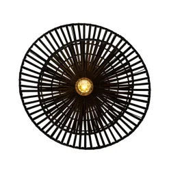 Orientalische Deckenleuchte aus schwarzem Bambus 62 cm - Pua