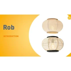 Orientalische Deckenleuchte Natur - Rob