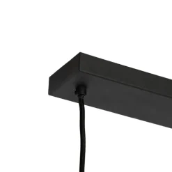 Orientalische Hängelampe aus schwarzem Bambus, 3-flammig – Pua