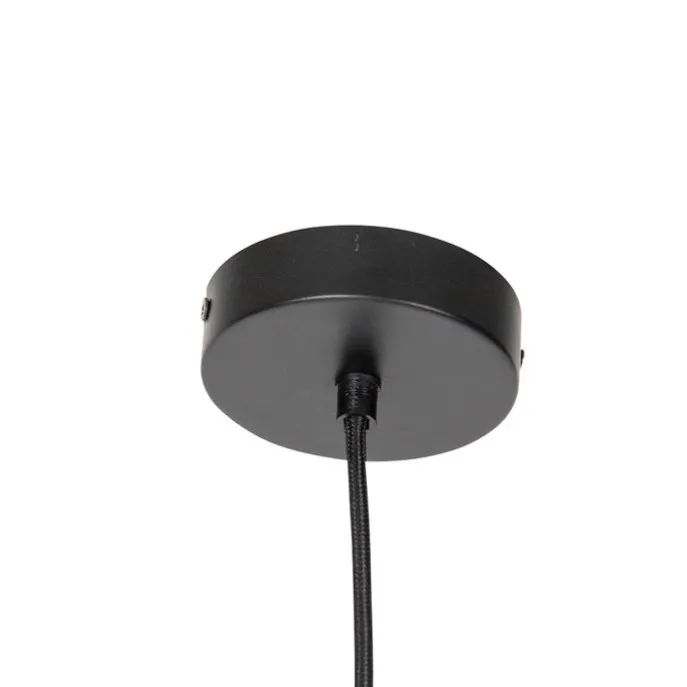 Orientalische Hängelampe Bambus mit Schwarz 32 cm - Evalin