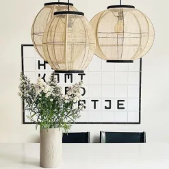 Orientalische Hängelampe braun Stoff 35 cm - Rob