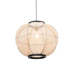 Orientalische Hängelampe braun Stoff 48 cm - Rob