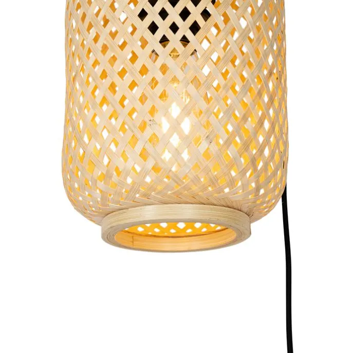 Orientalische Hängelampe Bambus 3-flammig - Yvonne