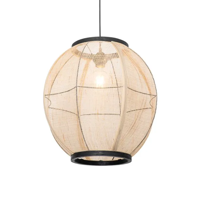 Orientalische Hängelampe braun Stoff 46 cm - Rob