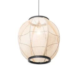 Orientalische Hängelampe braun Stoff 46 cm - Rob