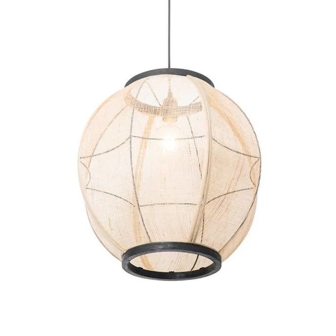 Orientalische Hängelampe braun Stoff 46 cm - Rob