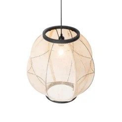 Orientalische Hängelampe braun Stoff 46 cm - Rob