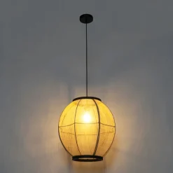 Orientalische Hängelampe braun Stoff 46 cm - Rob