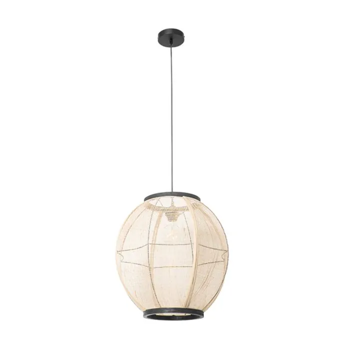 Orientalische Hängelampe braun Stoff 46 cm - Rob