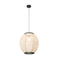 Orientalische Hängelampe braun Stoff 46 cm - Rob